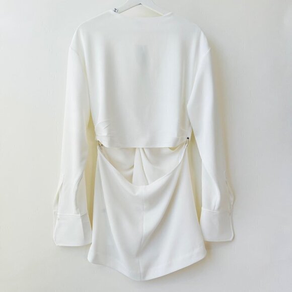 A.L.C Zoey long sleeves dress, white, size 12 - Picture 5 of 12